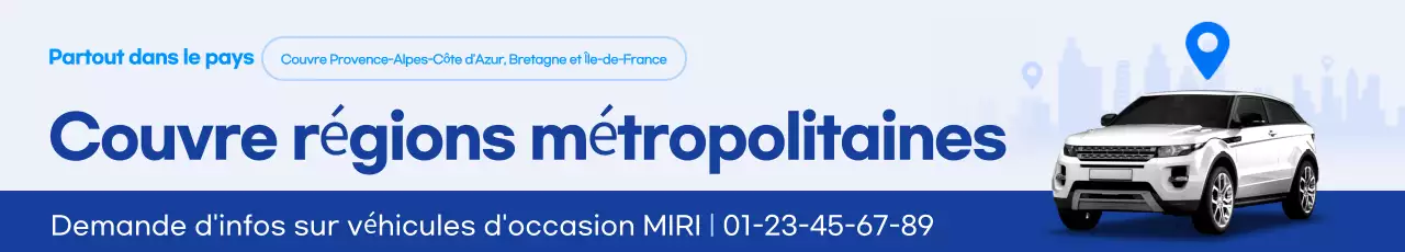 Promotion du service de voiture moderne bleu