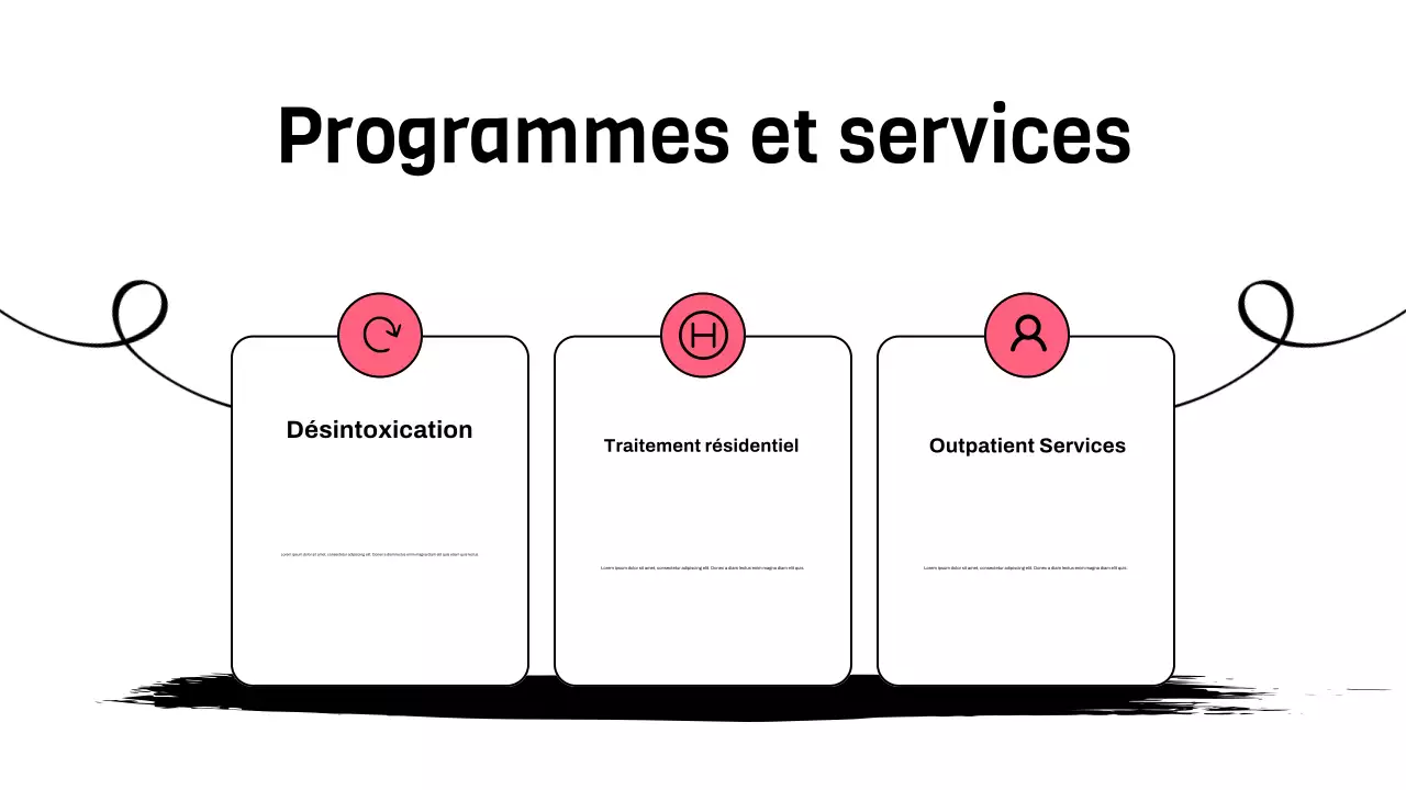 Présentation du traitement illustratif minimaliste rose