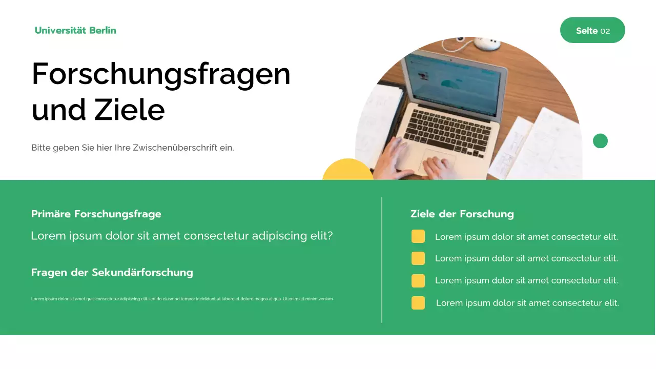 Grüne Moderne Forschung Präsentation