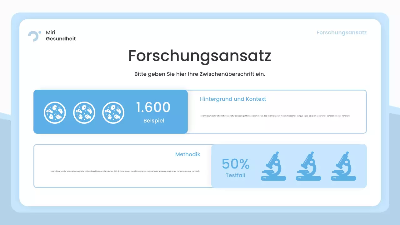 Blaue moderne Gesundheitspräsentation