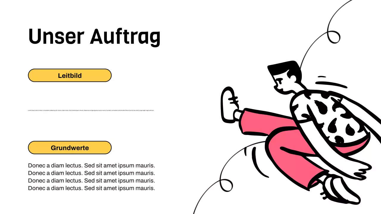 Rosa Minimal Illustrative Behandlung Präsentation