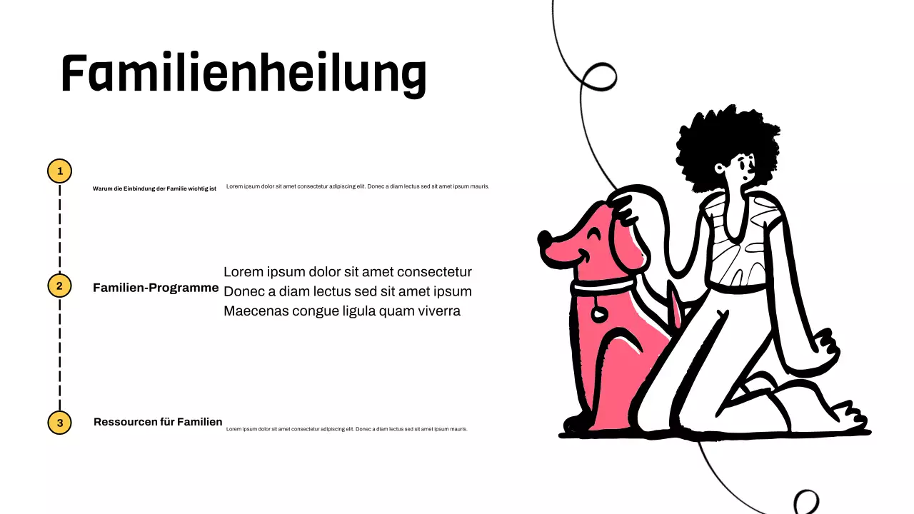 Rosa Minimal Illustrative Behandlung Präsentation