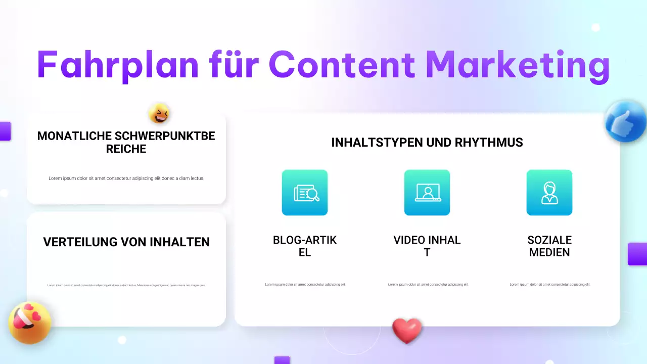 Lila moderne Farbverlauf digitale Marketingpräsentation
