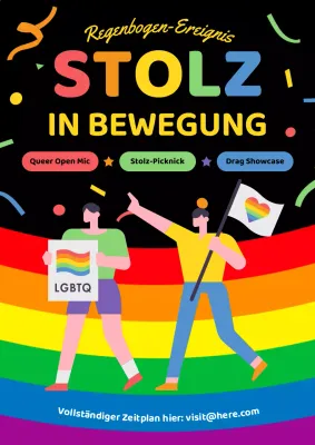 Regenbogen-Illustratives Pride-Event-Poster