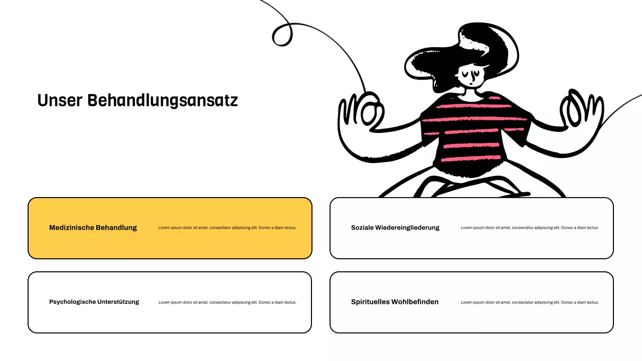 Rosa Minimal Illustrative Behandlung Präsentation