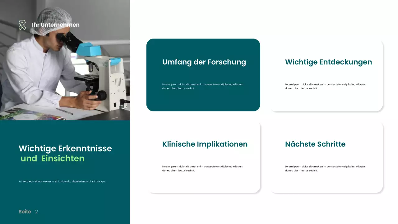 Teal Moderne Gesundheitspflege Präsentation