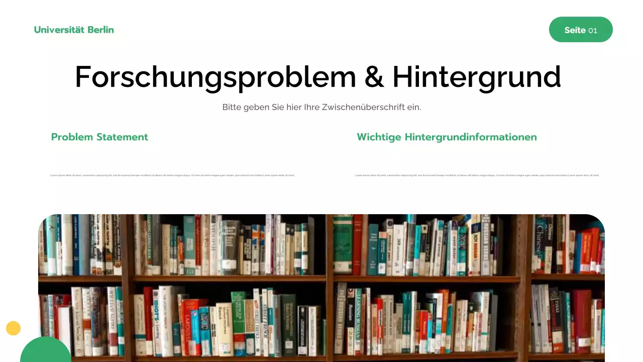 Grüne Moderne Forschung Präsentation