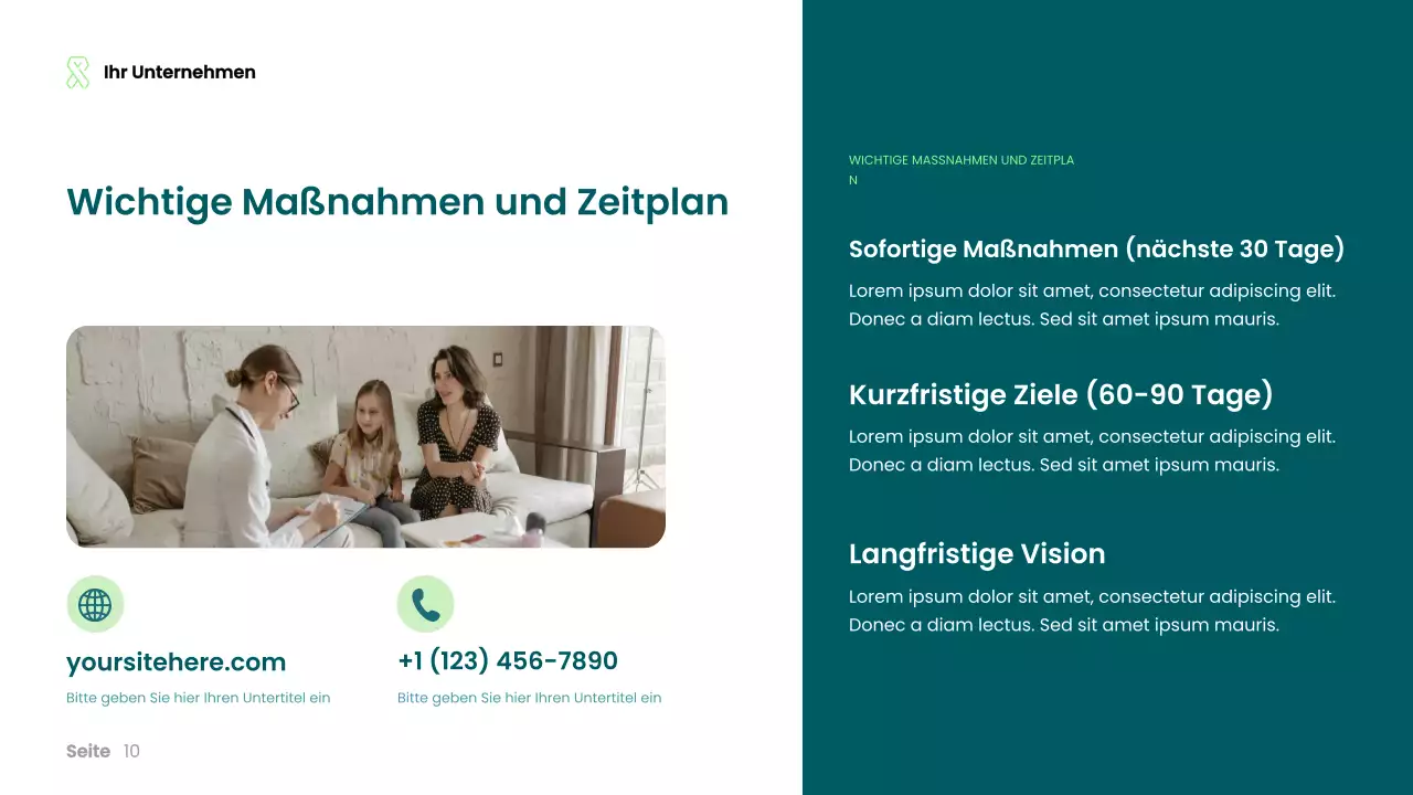 Teal Moderne Gesundheitspflege Präsentation