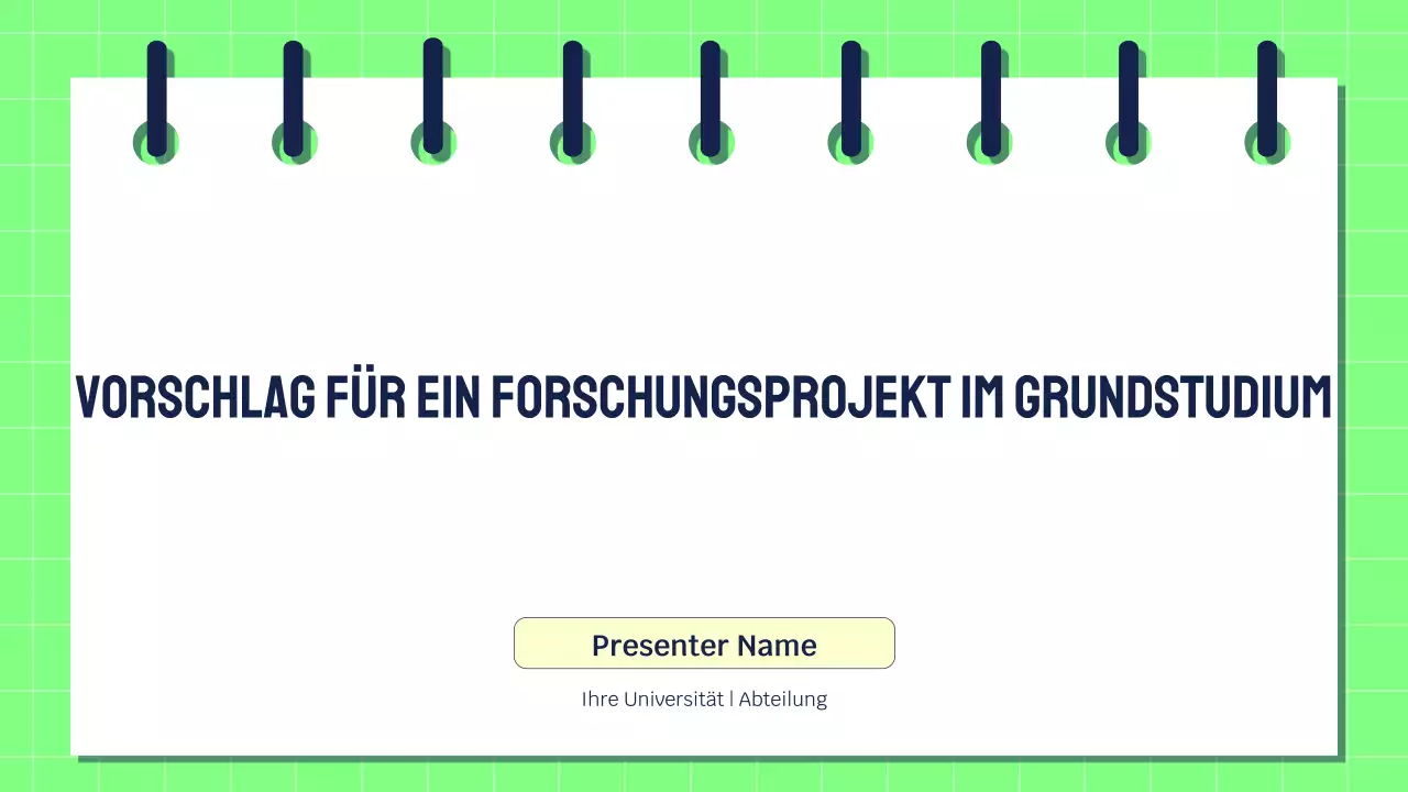Grüne Moderne Forschung Präsentation