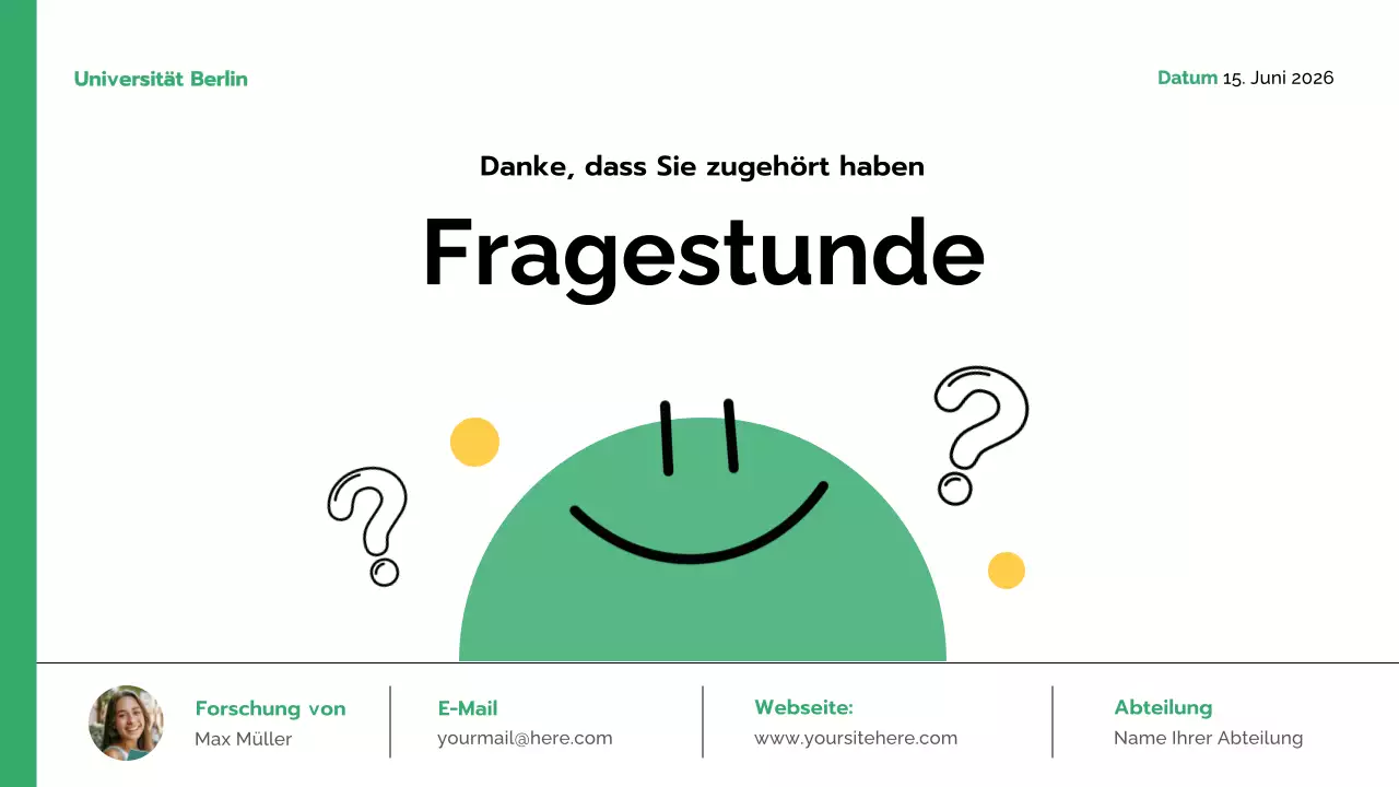 Grüne Moderne Forschung Präsentation