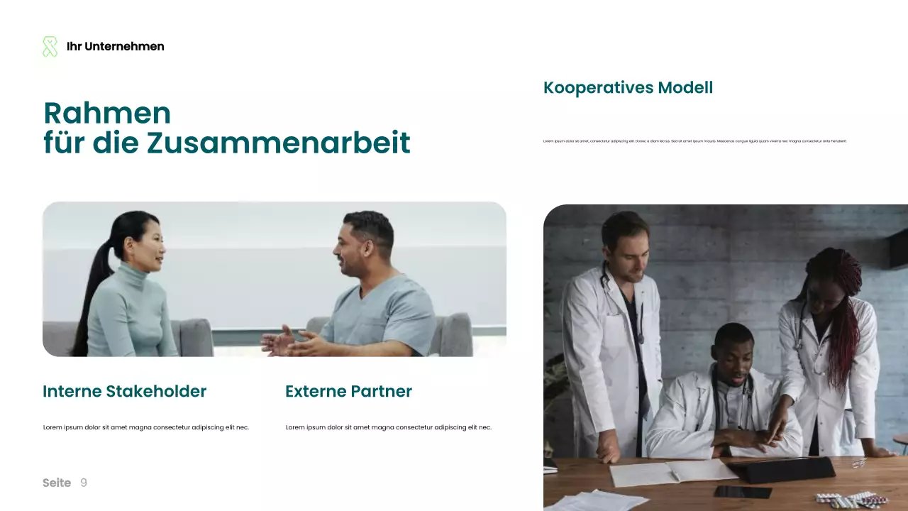 Teal Moderne Gesundheitspflege Präsentation