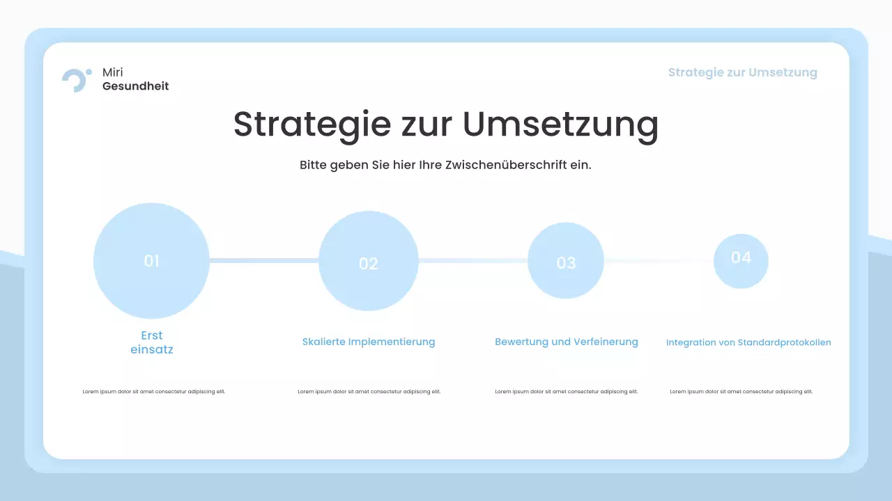 Blaue moderne Gesundheitspräsentation