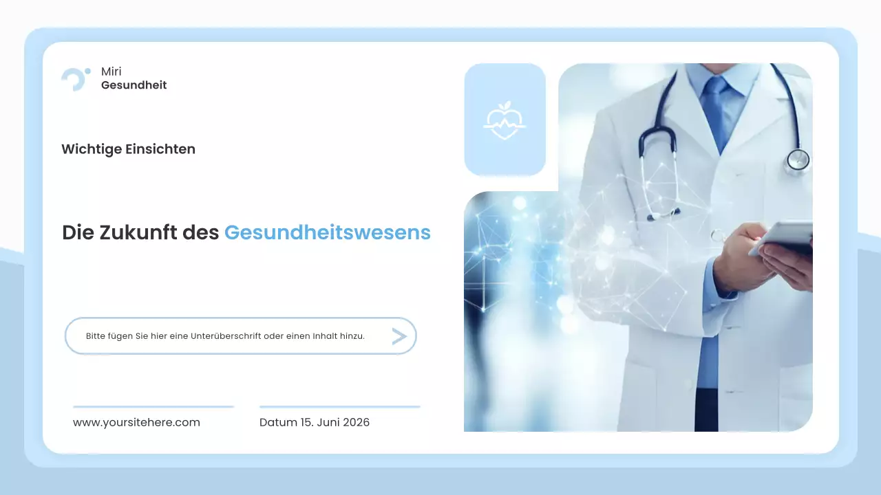 Blaue moderne Gesundheitspräsentation