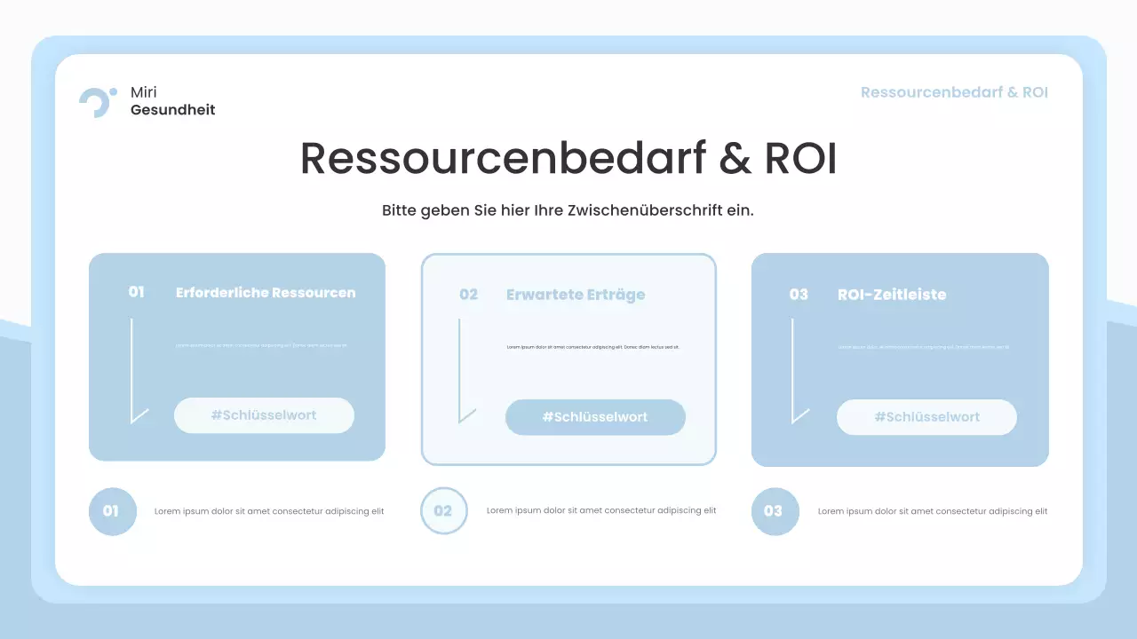 Blaue moderne Gesundheitspräsentation