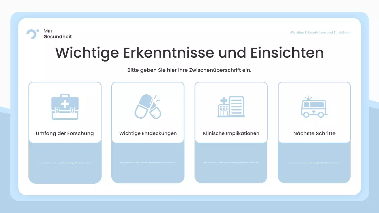 Blaue moderne Gesundheitspräsentation