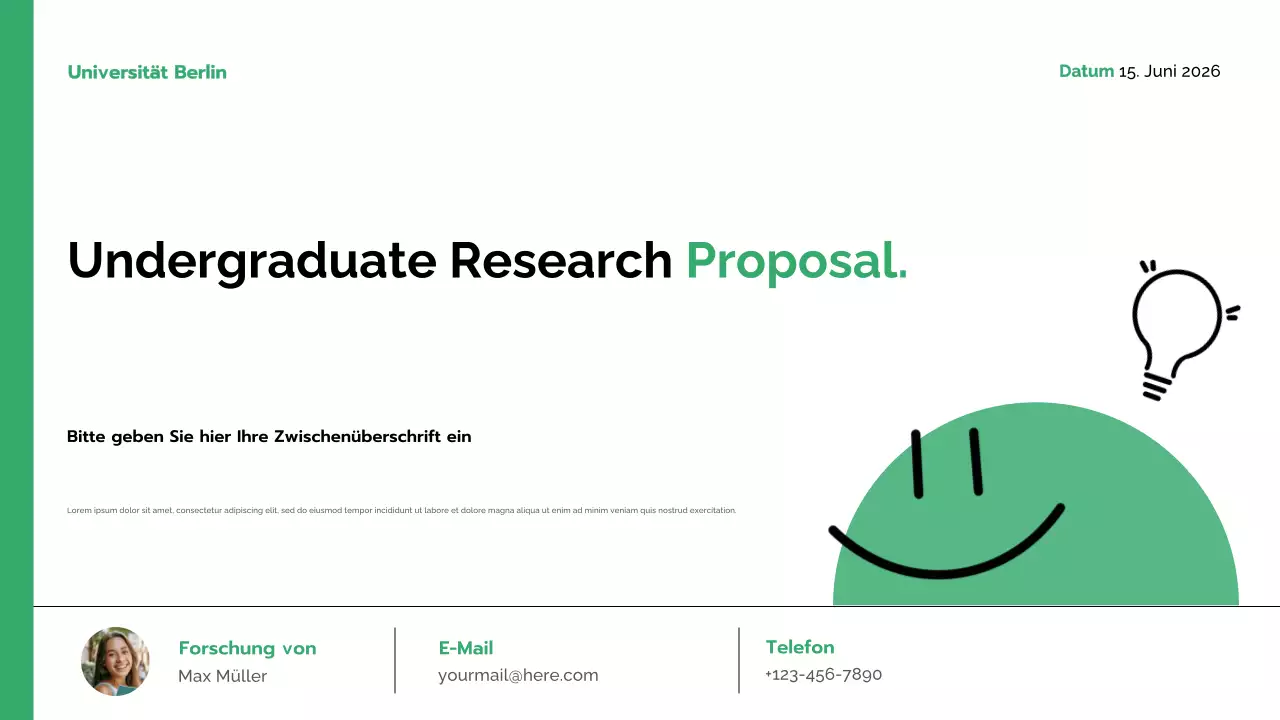 Grüne Moderne Forschung Präsentation