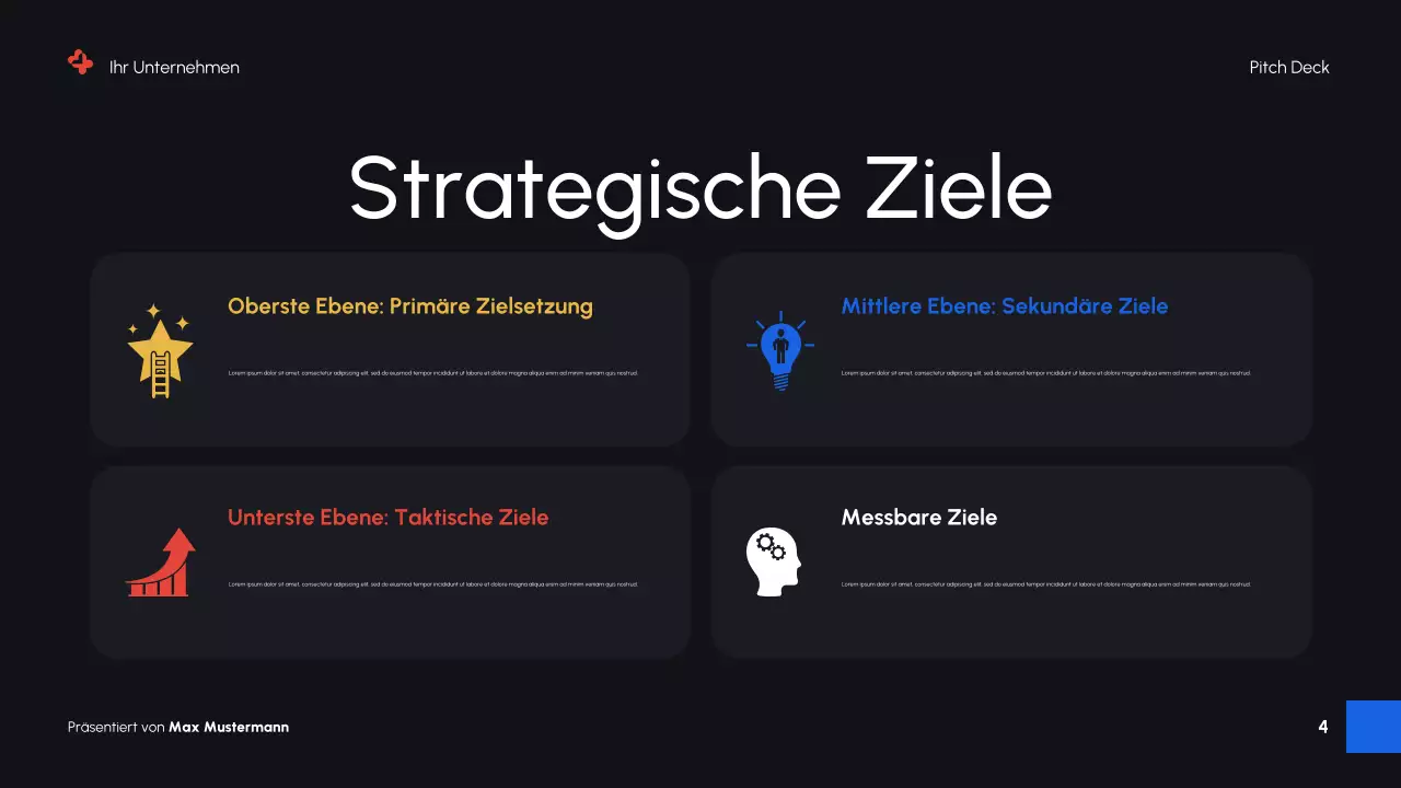 Schwarze moderne digitale Marketing-Promotion-Präsentation