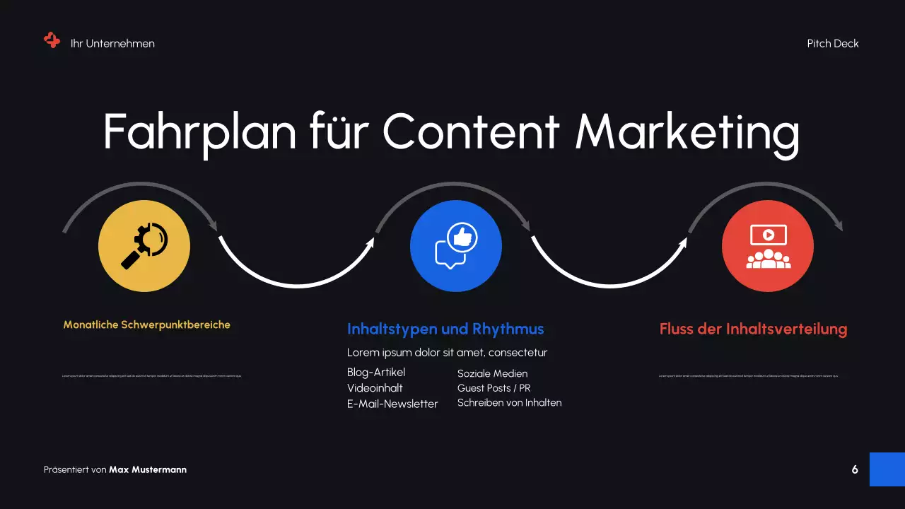 Schwarze moderne digitale Marketing-Promotion-Präsentation