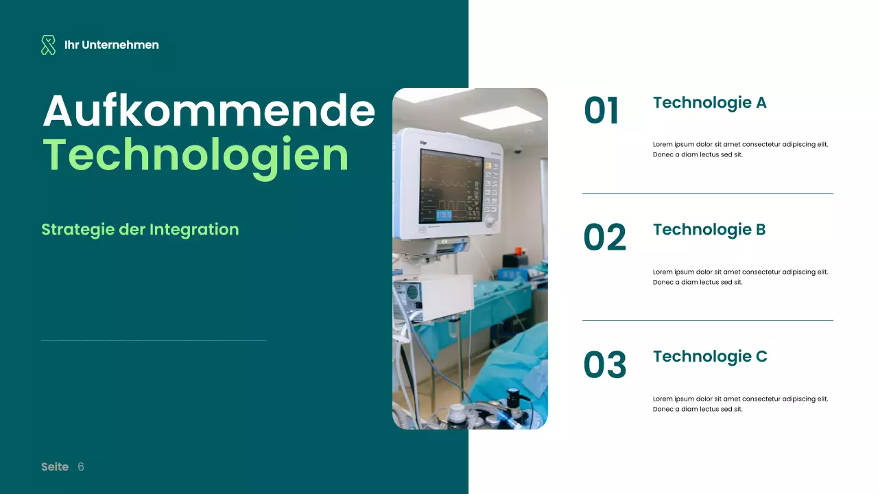 Teal Moderne Gesundheitspflege Präsentation