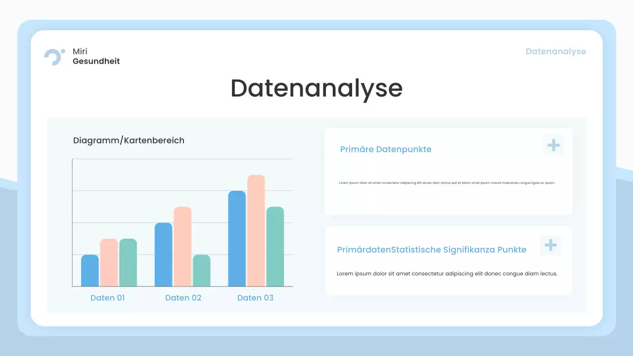Blaue moderne Gesundheitspräsentation