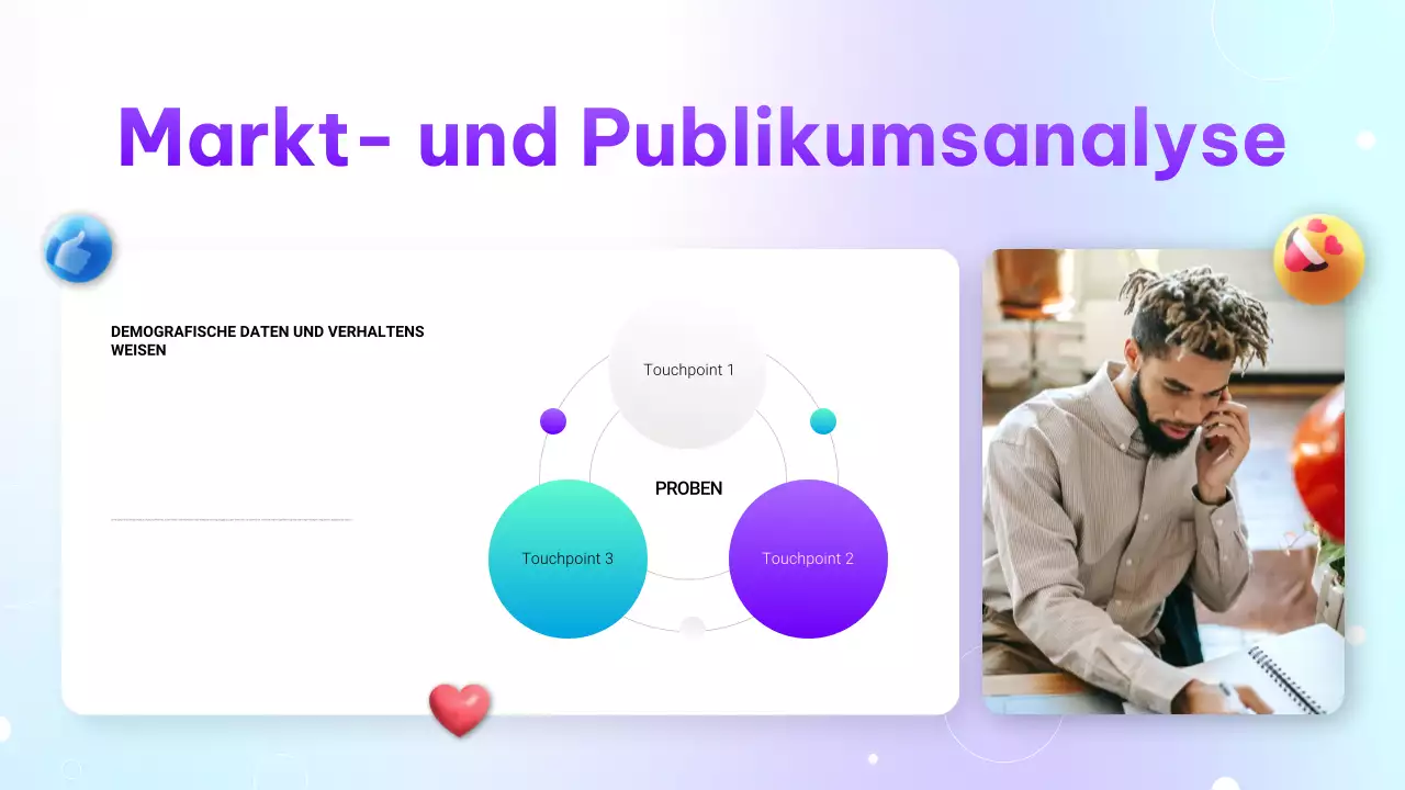 Lila moderne Farbverlauf digitale Marketingpräsentation