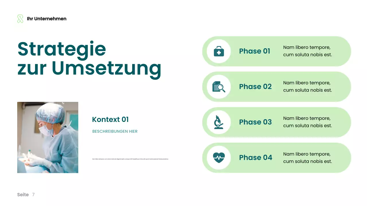 Teal Moderne Gesundheitspflege Präsentation