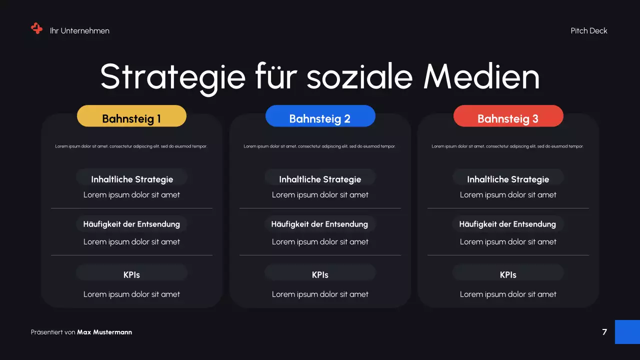 Schwarze moderne digitale Marketing-Promotion-Präsentation
