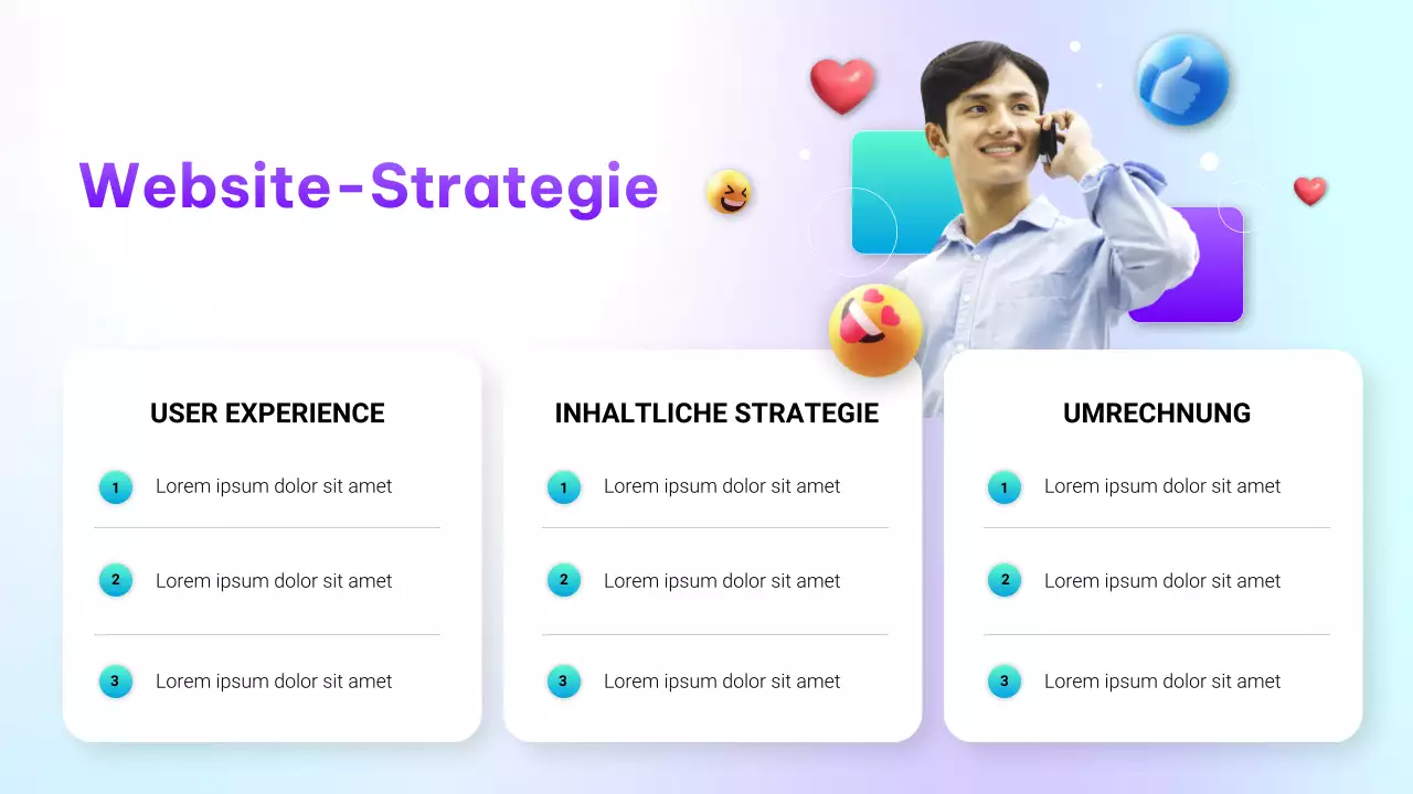 Lila moderne Farbverlauf digitale Marketingpräsentation