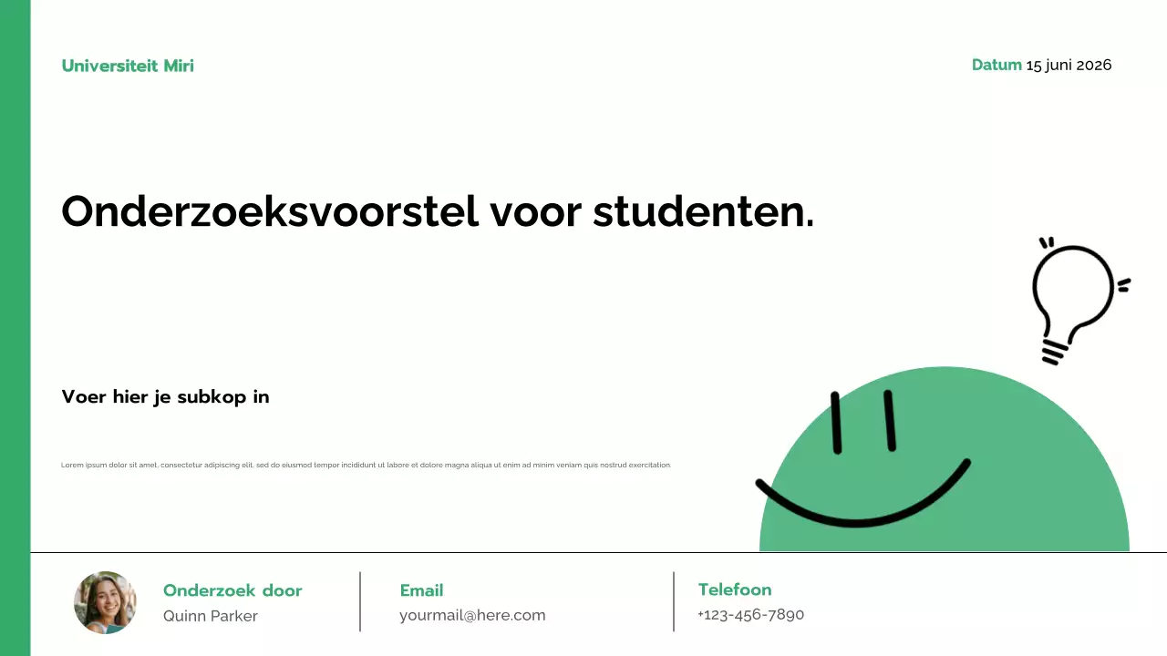 Presentatie van Green Modern Research