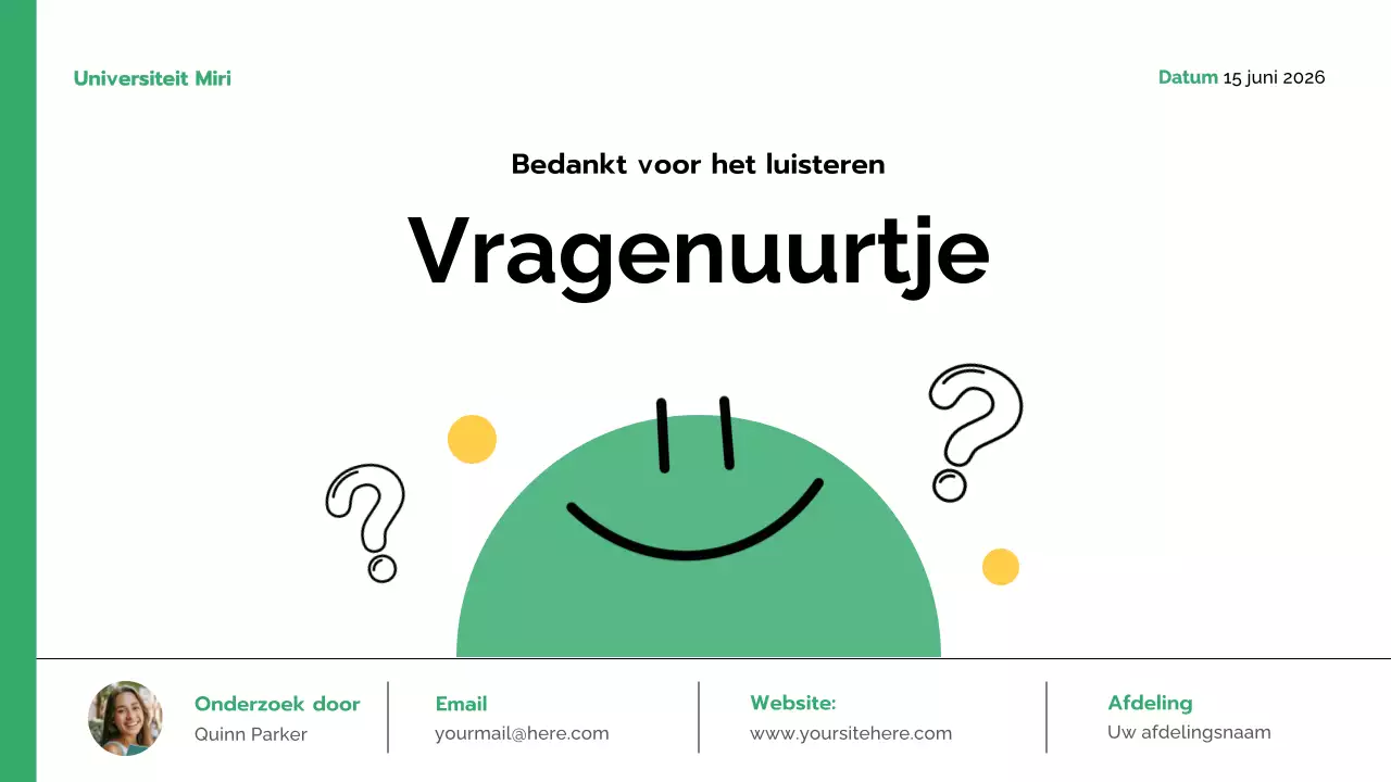 Presentatie van Green Modern Research