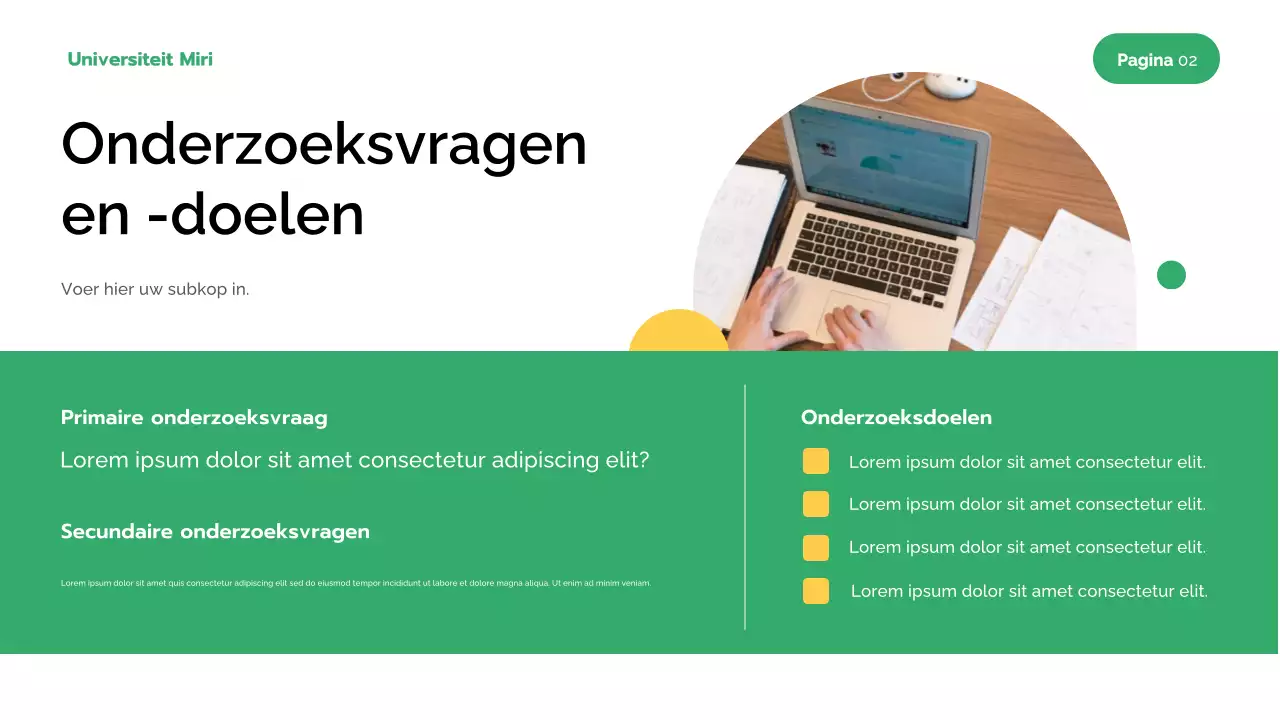 Presentatie van Green Modern Research