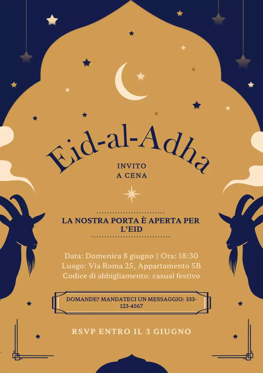 invito tradizionale per l'Eid della marina