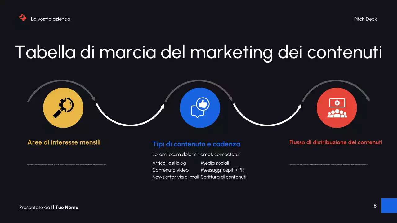 Presentazione promozionale del marketing digitale moderno nero