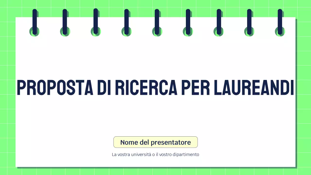 Presentazione della ricerca moderna e verde