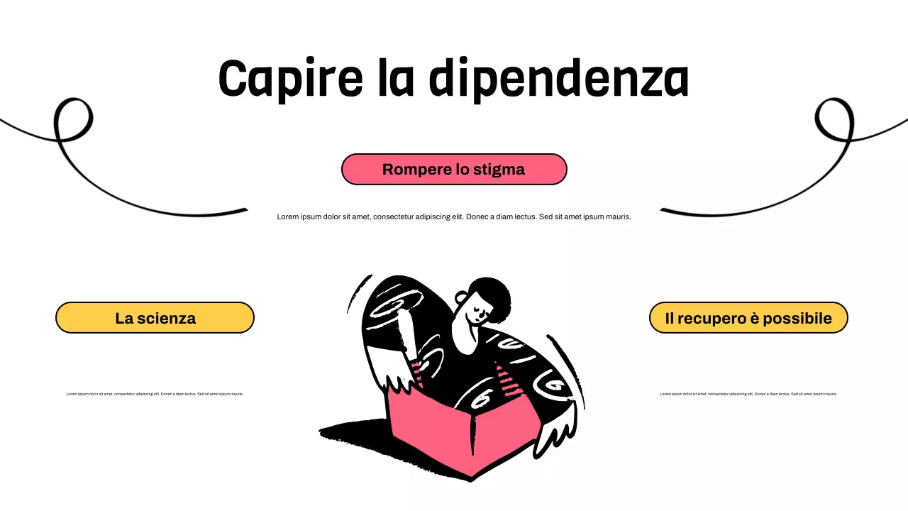 Presentazione del trattamento illustrativo minimale rosa