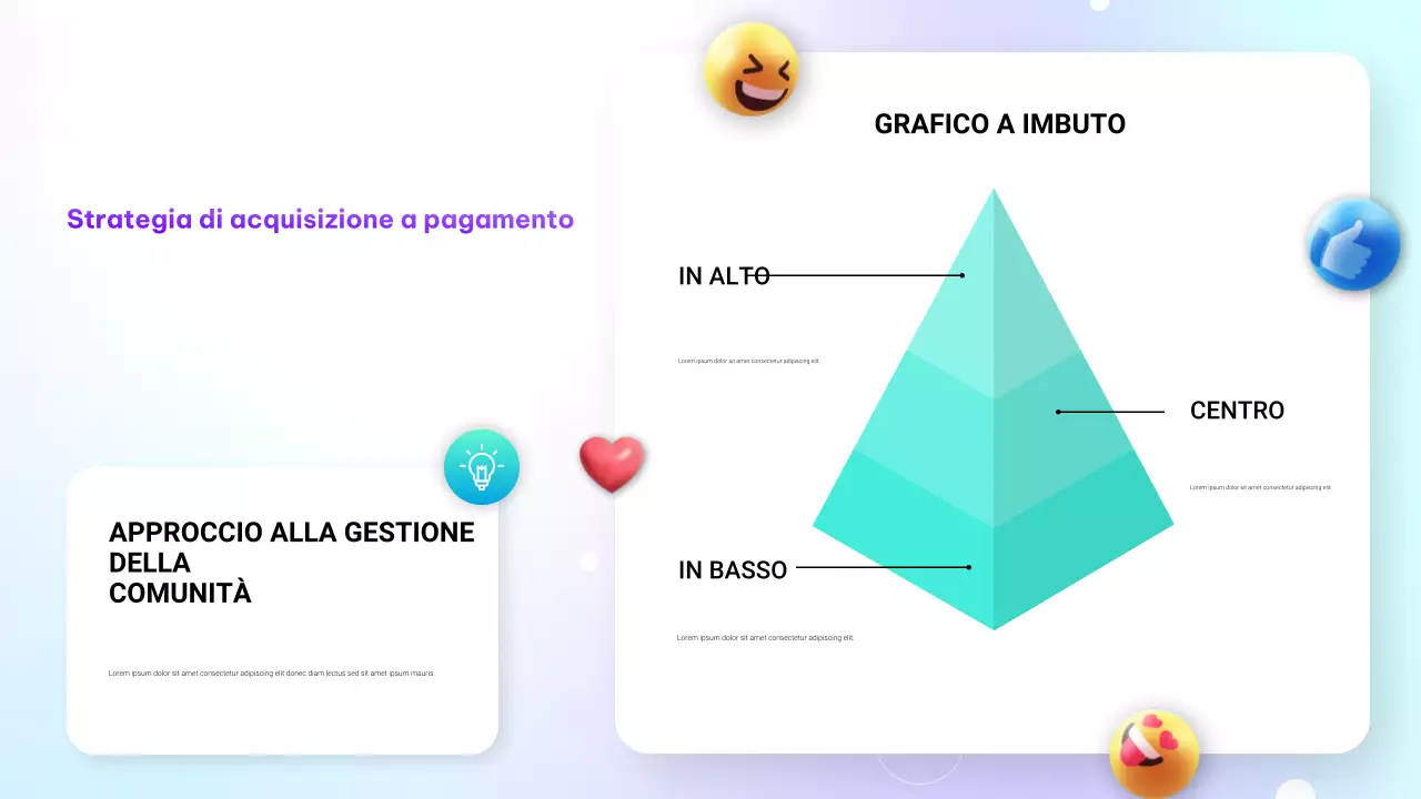 Presentazione di marketing digitale con sfumatura moderna viola