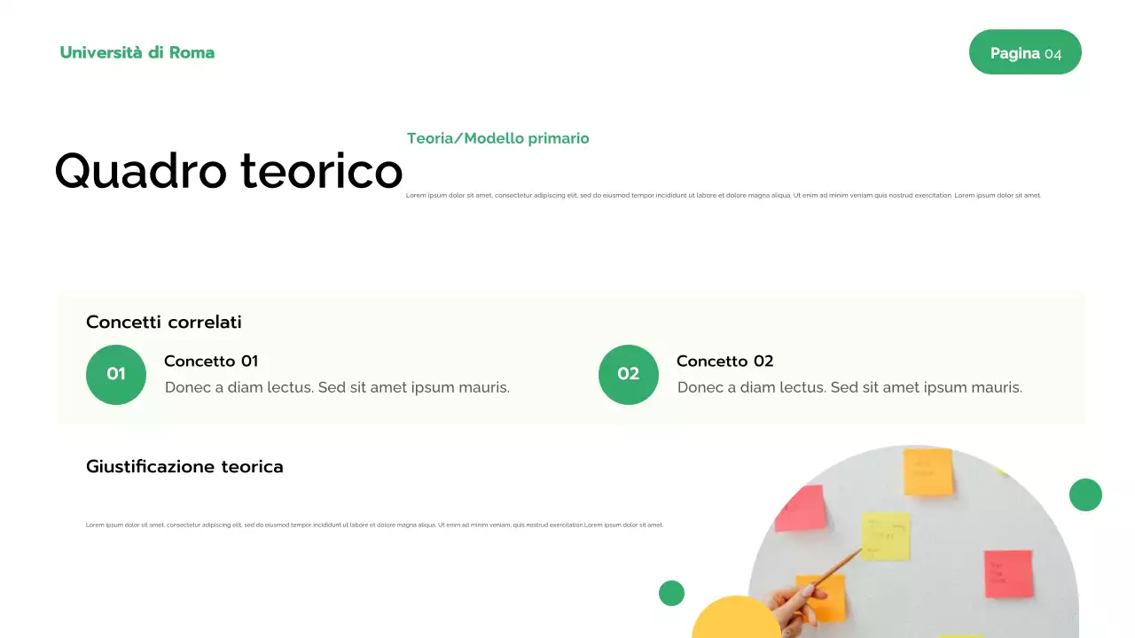 Presentazione della ricerca moderna e verde