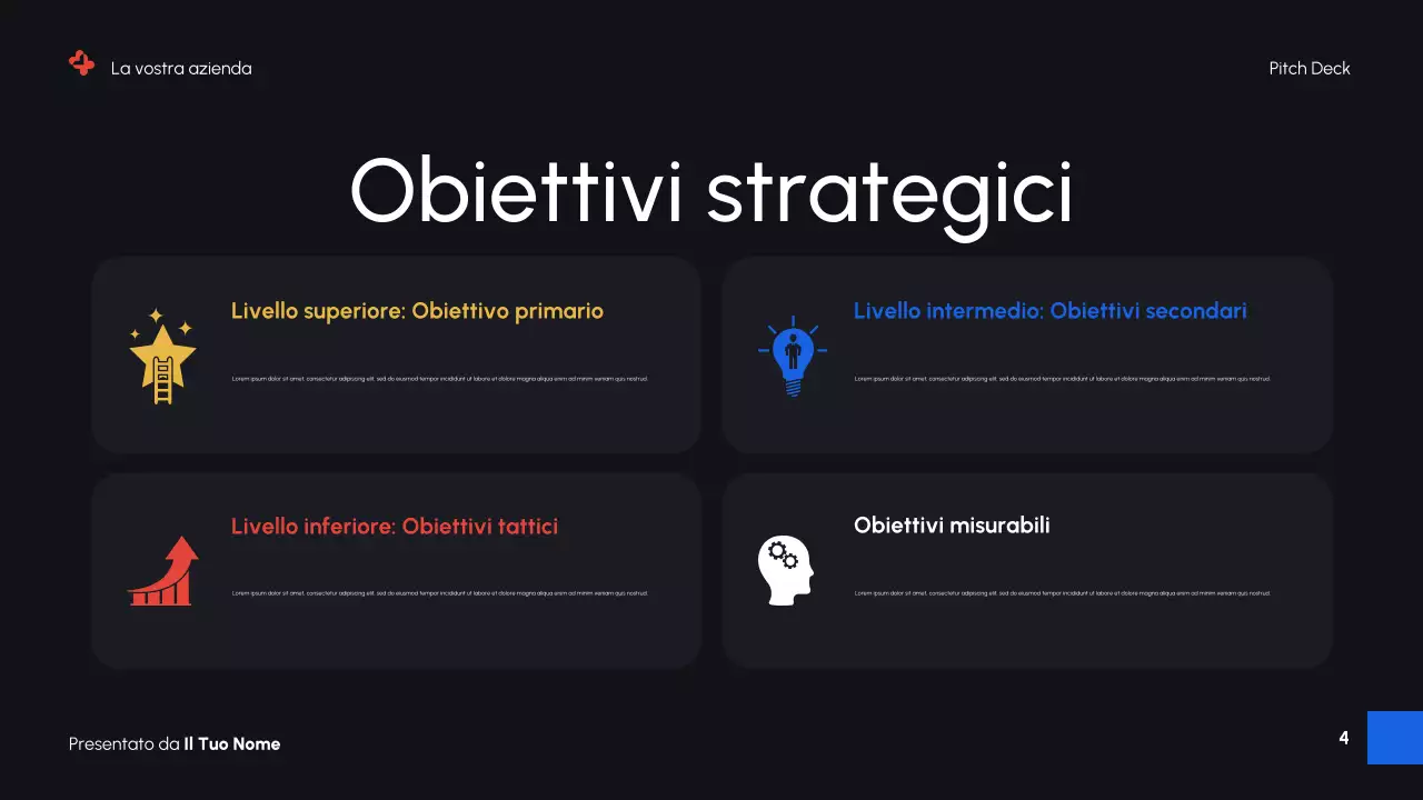 Presentazione promozionale del marketing digitale moderno nero