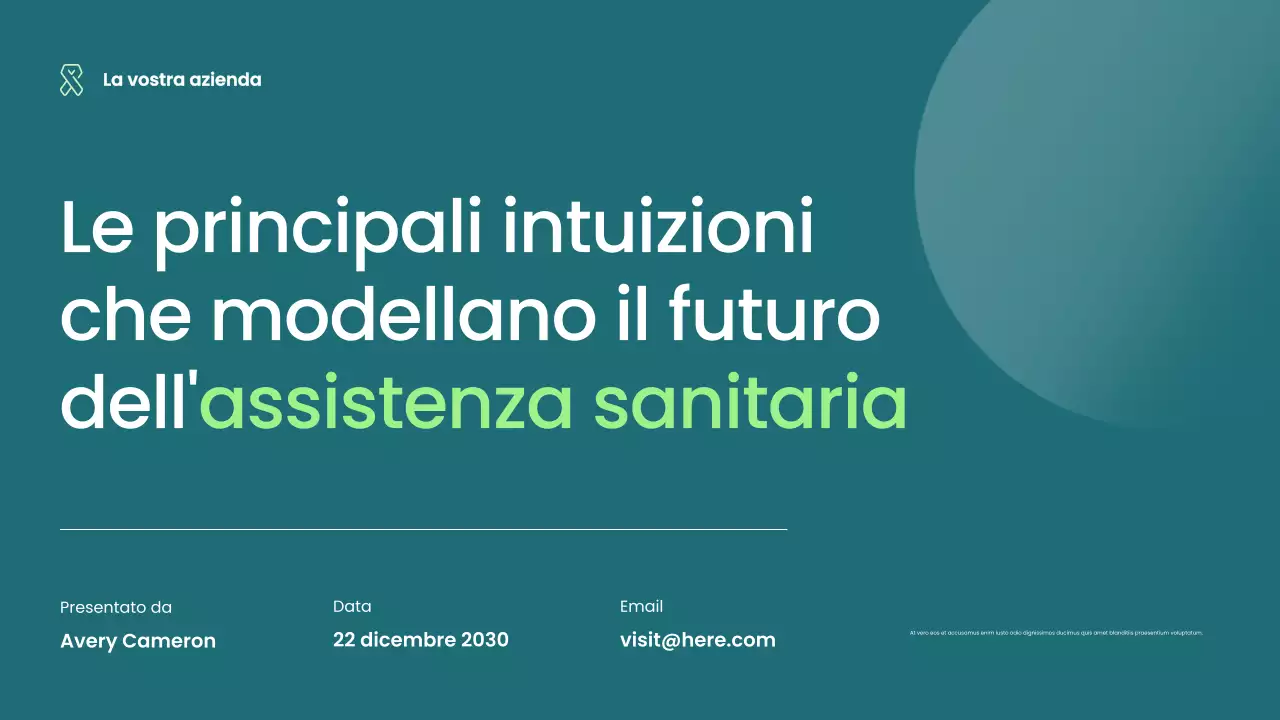 Presentazione di Teal Modern Healthcare