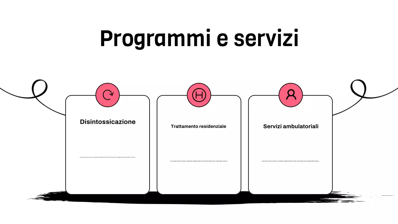 Presentazione del trattamento illustrativo minimale rosa