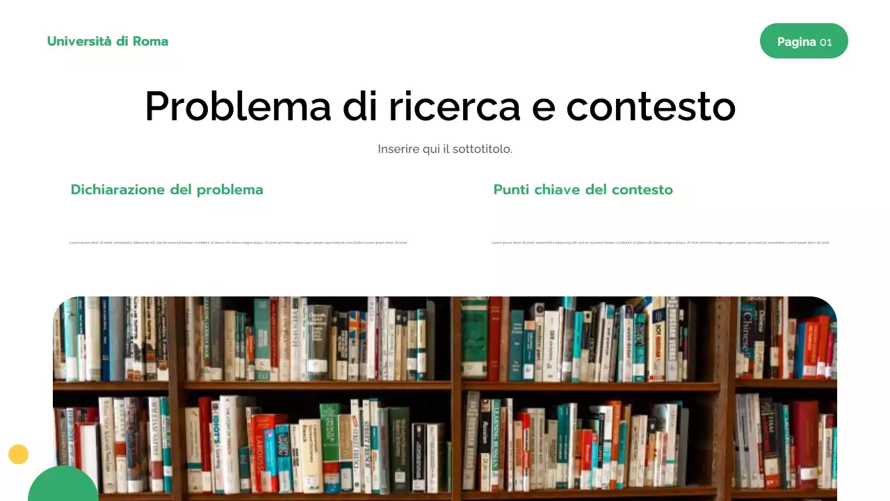 Presentazione della ricerca moderna e verde