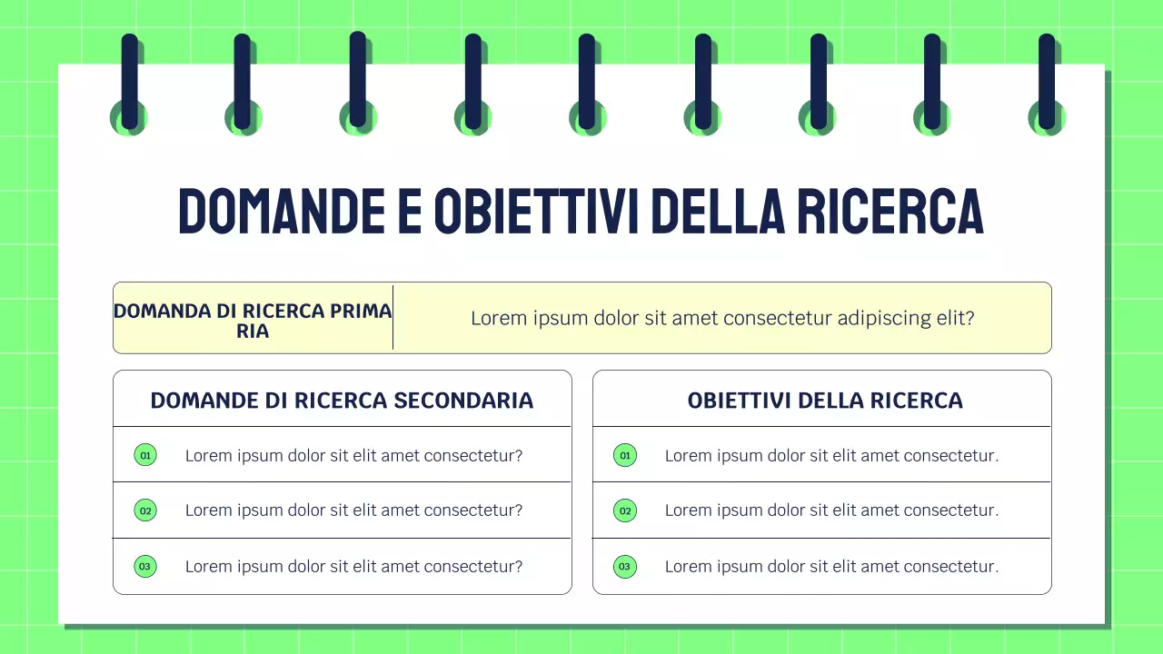Presentazione della ricerca moderna e verde