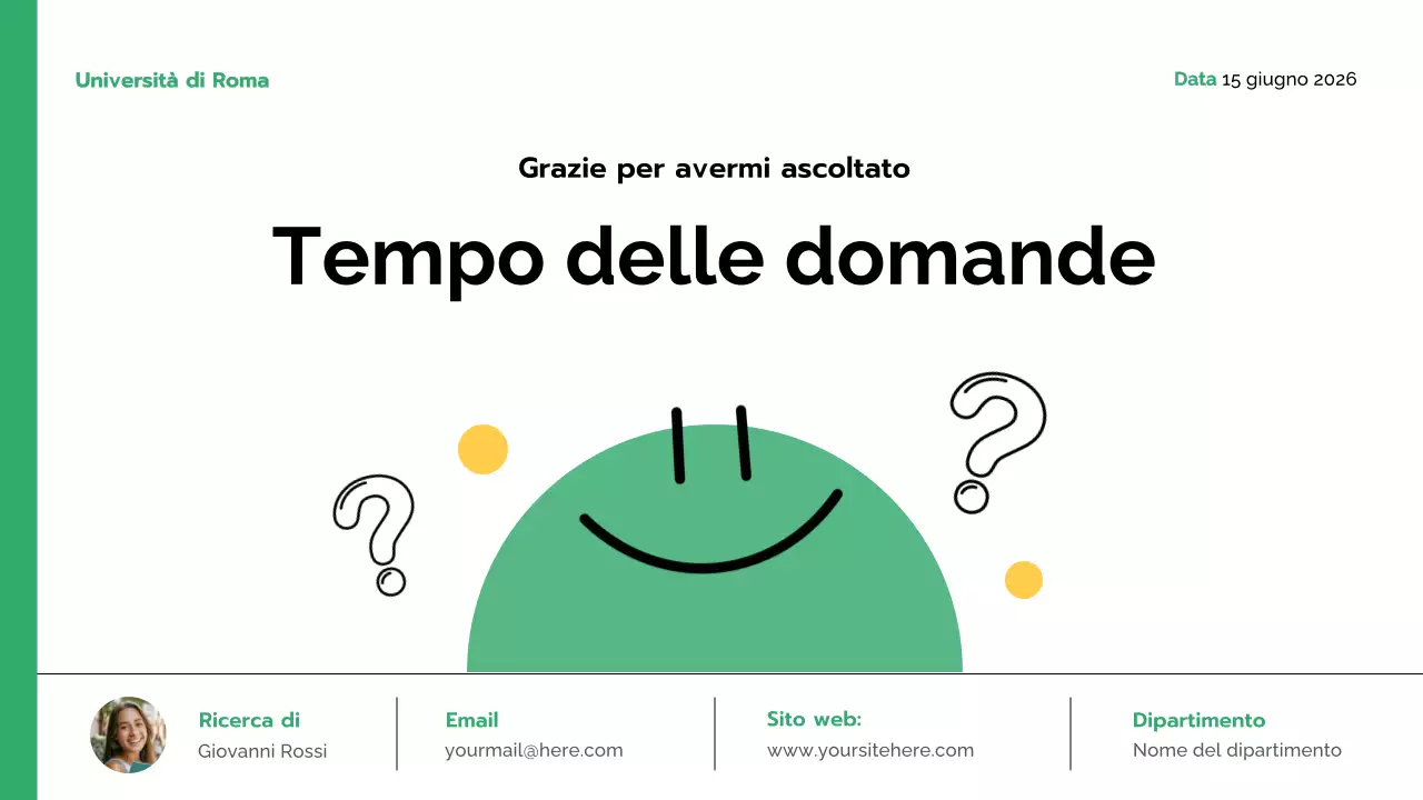 Presentazione della ricerca moderna e verde