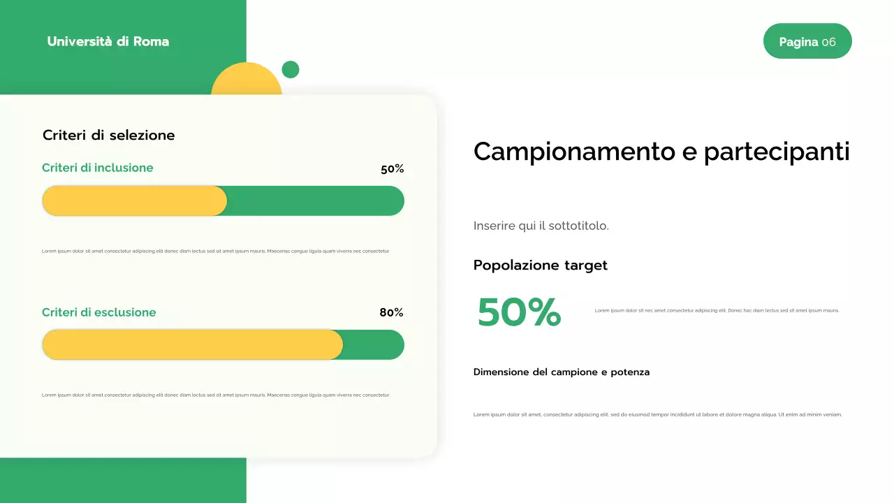 Presentazione della ricerca moderna e verde