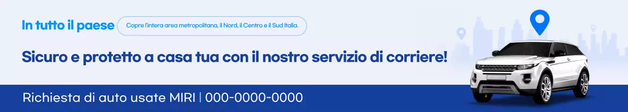 Promozione del servizio auto moderna blu