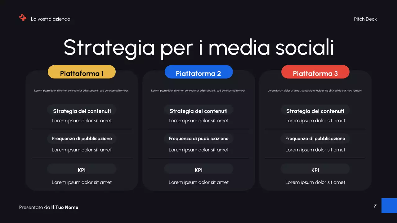 Presentazione promozionale del marketing digitale moderno nero