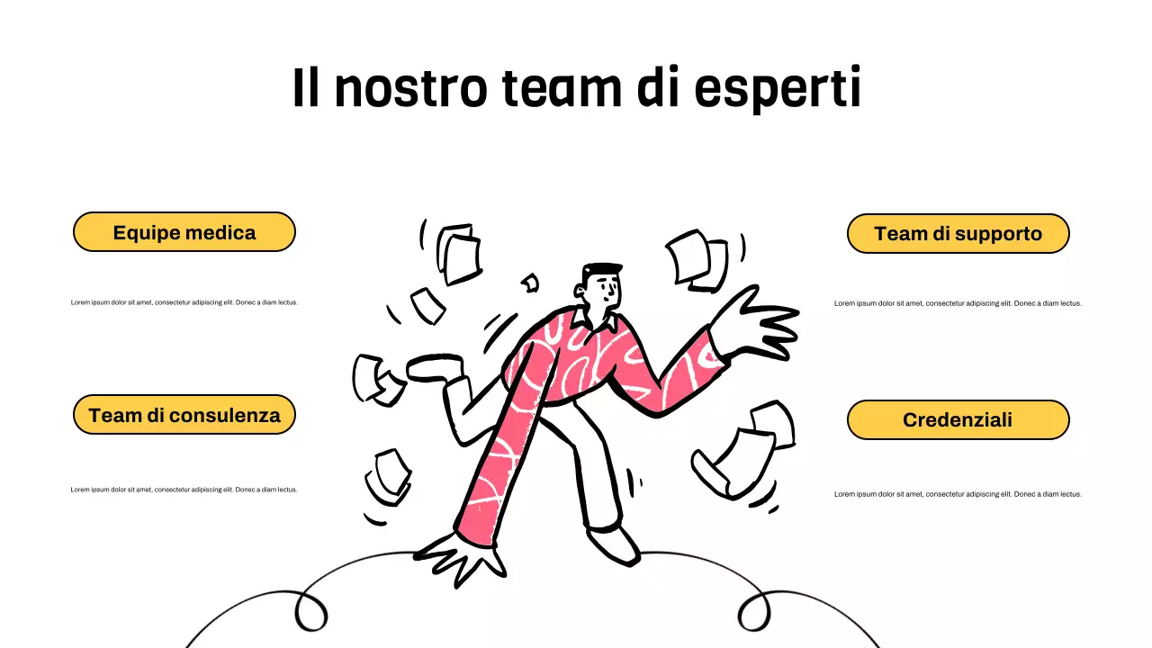 Presentazione del trattamento illustrativo minimale rosa