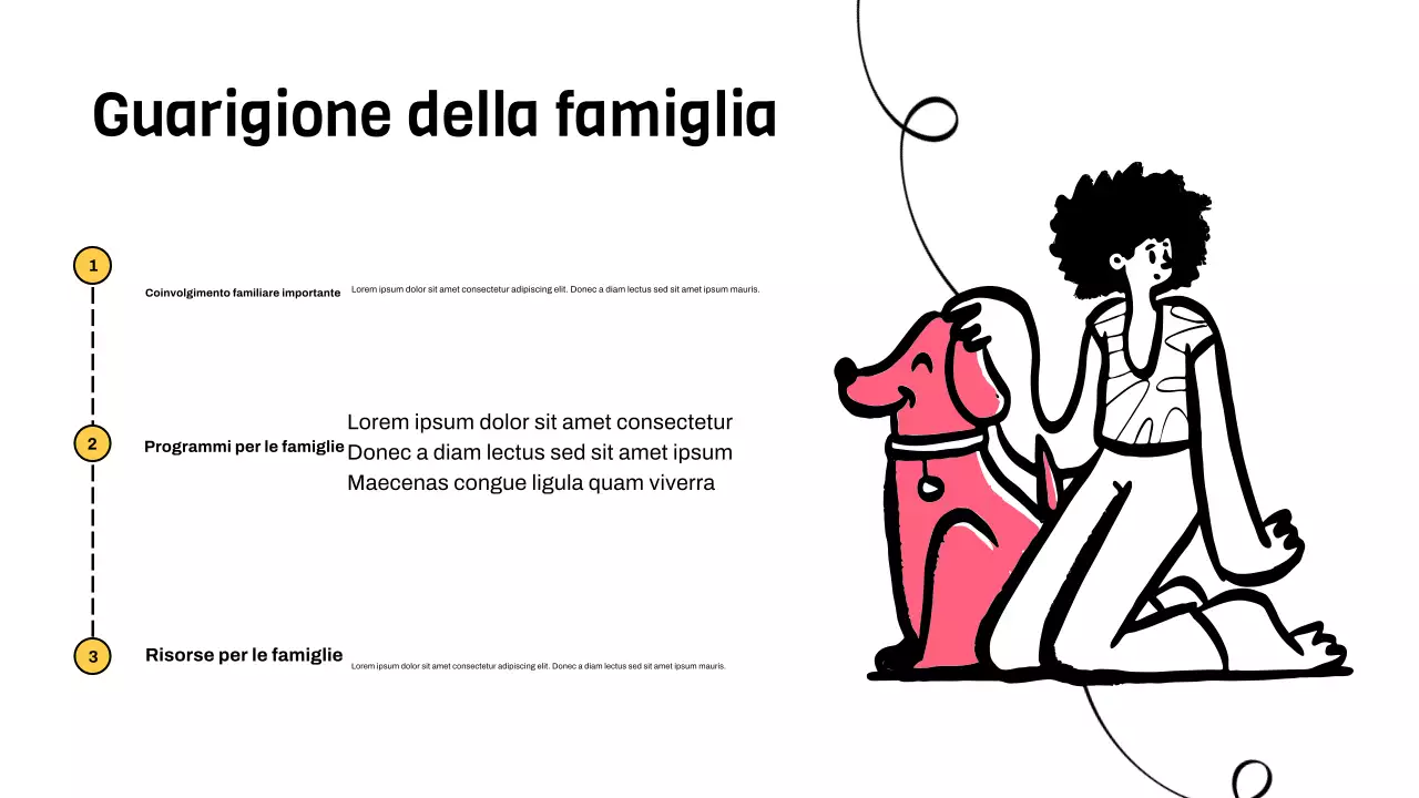 Presentazione del trattamento illustrativo minimale rosa