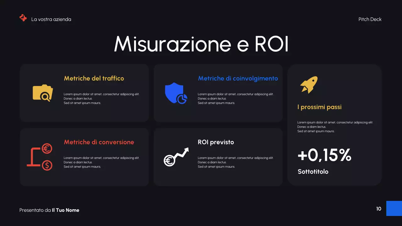 Presentazione promozionale del marketing digitale moderno nero