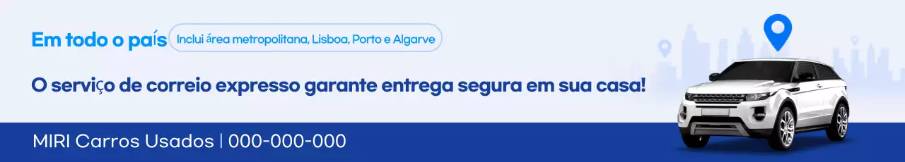 Promoção de serviço de carro moderno azul